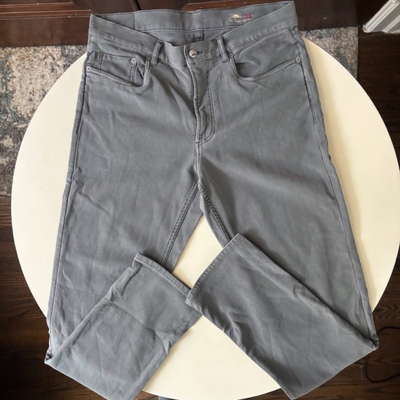 Faherty Stretch Terry 5-Pocket Pant Gray Men’s 33x32 Slim Fit NWOT - Picture 1 of 7